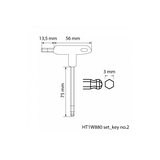 Zestaw kluczy sześciokątnych typu-T z kulką, długie 8 szt