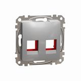 Sedna Design & Elements Płytka centralna KRONE kat. 5e/6 UTP srebrne aluminium SDD113441C Schneider