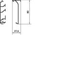 tehalit.SL Podstawa 20x80 czarny SL200801 HAGER
