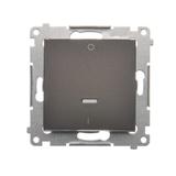 Simon 54 Łącznik dwubiegunowy z podświetleniem LED 10A szybkozłączka brąz mat