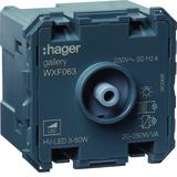 lumina/gallery Ściemniacz przyciskowy obc. R/L/C 250 W, LED 50 W mechanizm 2M WXF063 HAGER