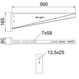 AW 55/56, WSPORNIK ŚCIENNY 60MM FT