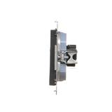 Simon 55 Gniazdo komputerowe RJ45 kategoria 5e + telefoniczne RJ12 Czarny mat T5F.01/149 KONTAKT