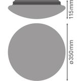 Plafon LED SURFACE CIRCULAR 350 SENSOR 18W 830 IP44 4058075617988 LEDVANCE