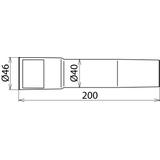 Przedłużenie fi 40 / dł. 200 mm