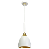 MILAGRO Lampa wisząca CLARK WHITE/GOLD 1xE27
