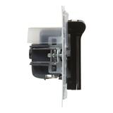 Suno Gniazdo Pojedyncze Z Uziemieniem Schuko 2P+Z- 16A 250 V Z Przesłoną IP44 Zaciski Automatyczne Czarny 721423 LEGRAND