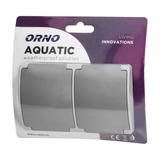 Gniazdo podwójne 2x2P+Z Schuko AQUATIC IP44 szary-grafit OR-OE-7106(GS)/GR ORNO