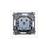 Simon 55 Gniazdo Schuko do wersji IP44 z przesłonami z uszczelką ramki szybkozłączka Klapka W kolorze pokrywy Aluminium mat TGSZ1BCZ.01/143 KONTAKT