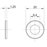 PODKŁADKI WZMOCNIONE 6,4X20 OCYN
