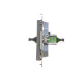 Simon 55 Gniazdo światłowodowe / optyczne podwójne SC/APC Grafitowy mat