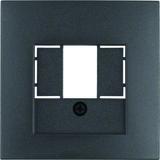 BERKER B.x Płytka czołowa do gniazda głośnikowego i gniazda ładowania USB antracyt mat 10331606 HAGE