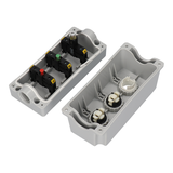 KASETA KOMPLETNA 3-OTWOROWA Z NAP LZ,KC,KZ I 2 DŁAWN.M20 POPIEL 230V