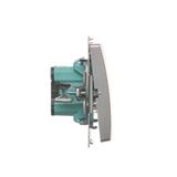 Simon Basic Przycisk dzwonek 16A 250V zaciski śrubowe srebrny mat BMD1A.01/43 KONTAKT