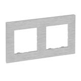 Niloe Step Ramka Podwójna 2X Kolor Aluminium Szczotkowane 863892 LEGRAND