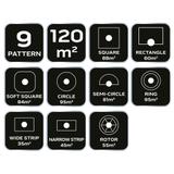 Zraszacz ogrodowy, 9 funkcyjny, ze szpilkami do montażu