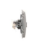 Simon Basic Gniazdo komputerowe RJ45 kategoria 6 podwójne z przesłoną przeciwkurzową . Montaż na łapki lub wkręty srebrny mat BM62.01/43 KONTAKT