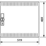 univers Drzwi prawe perforowane 500x550mm IP3x