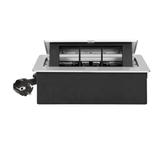 NOEN Kaseta meblowa wpuszczana w blat ze zintegrowaną ramką PCV na gniazda modułowe 3 x 45x45mm lub