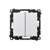 Simon 55 Przycisk zwierny podwójny zwierny bez piktogramu szybkozłączka Aluminium mat