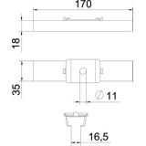 GMS 170, UCHWYT SZYNY GMS 170MM FS