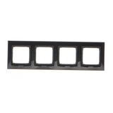 Simon 54 Premium Ramka 4-krotna PREMIUM do puszek karton-gips IP20 / IP44 czarny DRK4/49 KONTAKT