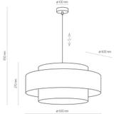 TK-Lighting lampa wisząca Calisto 1xE27 max 60W czarna/złota