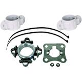 Zestaw montażowy do HVI long na rurze wsporczej, płytka przyłączeniowa, obejma na rurę z 4 uchwytami