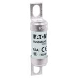 63A 690V IEC AC BS88 HIGH SPEED FUSE Wkładka szybka 63A AC 690V DC 500V BS88 19x77 mm aR, 63FE EATON