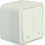 BERKER W.1 Łącznik żaluzjowy z nadrukiem symboli strzałka kompletny IP55 biały 30753522 HAGER