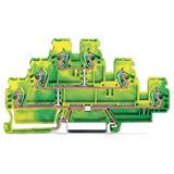 Złączka szynowa 3‑piętrowa PE 2,5mm2 żółto‑zielony 870‑557 /50szt./ WAGO