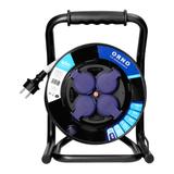 Przedłużacz bębnowy profesjonalny IP44, 4 gniazda 2P+Z, kabel gumowy olejoodporny, H07RN-F 3x2,5mm2,