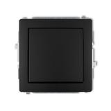 DECO Mechanizm łącznika krzyżowego (jeden klawisz bez piktogramu) czarny mat
