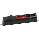 SIMON 480 TS48-230E220K0-44 Listwa poszerzona 2 gn. typ E; 2 gn. UPS i płytka 2xRJ45 keystone; złącz