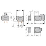 Złączka do płytek drukowanych szara raster 5/5,08mm 235‑711/333‑000 /100szt./ WAGO