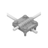 AN-05A/OG/-1 Złącze krzyżowe /małe/ B=30 mm 3 płytki-4xM6 /OG/