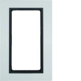 BERKER B.7 Ramka z dużym wycięciem aluminium/antracyt mat 13096904 HAGER