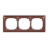 DECO Ramka uniwersalna potrójna z tworzywa DECO Soft brązowy metalik