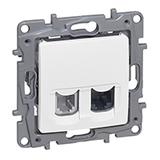 Niloe/Niloe Selection - Gniazdo Rj12+Rj45 Kat. 5E Utp Białe 764570 LEGRAND