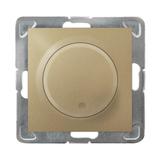 IMPRESJA Ściemniacz uniwersalny do obciążenia żarowego, halogenowego oraz LED - kolor złoty metalik
