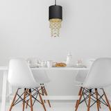 lampa wisząca Almeria E27 czarno/złota MLP6439 Milagro