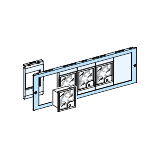 Rozdzielnice PrismaSet, płyta czołowa z otworami do płyt montażowych licznika