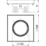 RKFN2 UZD3 4VS20, Prostokątna kaseta z otw.na tubus