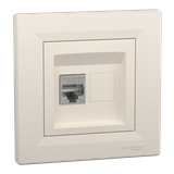 Asfora, gniazdo komputerowe RJ45 kat.5e, STP, kremowy