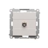 Simon 55 Gniazdo antenowe typu /F/ pojedyncze Do instalacji indywidualnych Jasnoszary mat