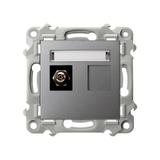 SZAFIR Gniazdo ekwipotencjalne pojedyncze - kolor szary mat