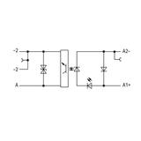 złączka z optoseparatorem 24VDC/24VDC/100mA/10kHz /10szt./ WAGO