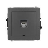 DECO Mechanizm gniazda komputerowego pojedynczego 1xRJ45, kat. 5e, ekranowany, 8-stykowy, bez pola o