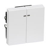 Merten, System M, klawisz podwójny z okienkiem sygnalizacyjnym, biały active