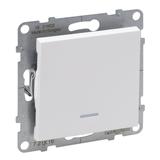 SUNO - Łącznik schodowy z podświetleniem - 10 AX - 250 V~ - zaciski automatyczne, Biały, Legrand
